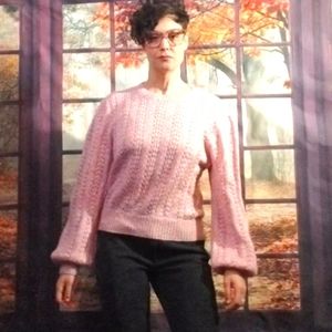 Handmade Pink Sweater Size Medium
